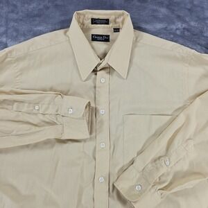 Christian Dior Monsieur Le Chemise Shirt Mens 17.5-35 Gold Dress Designer USA